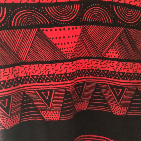 American Apparel red and black patterned mini T-shirt dress, size Small - Picture 6 of 6